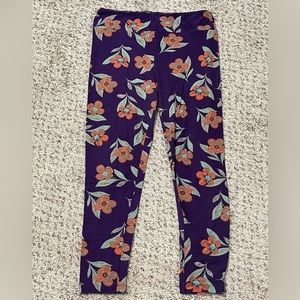 LuLaRoe Tall & Curvy Purple, Orange & Green Flowers